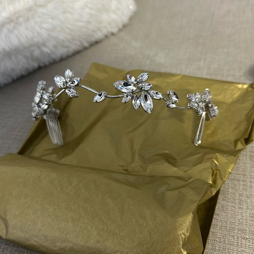 Twigs & Honey bridal crystal headpiece